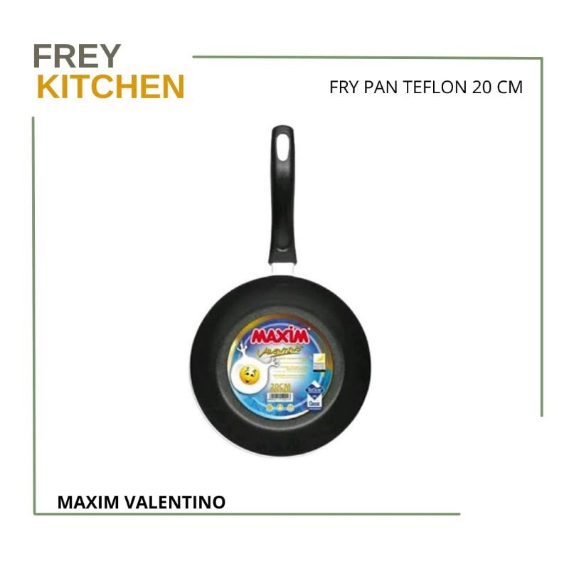 Maxim Valentino Fry Pan Teflon 20cm - Wajan Teflon Maxim 20cm