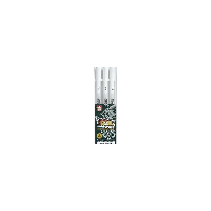 

PERALATAN MENGGAMBAR SAKURA GELLY ROLL PEN WHITE SET 3 05 08 10 PERALATAN LUKIS