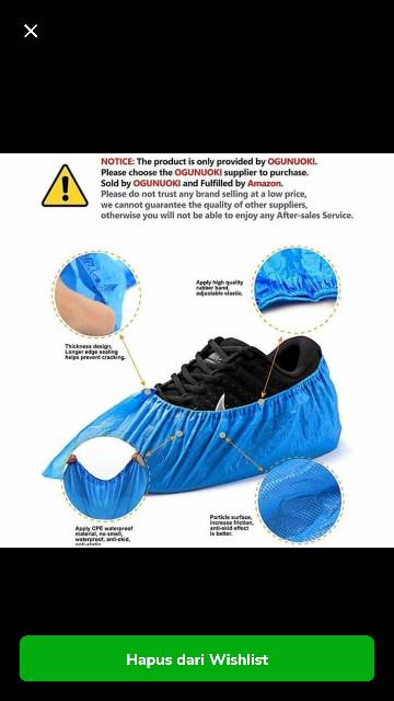 Jas Hujan Sepatu Plastik Anti Air / Cover Sepatu Anti Hujan