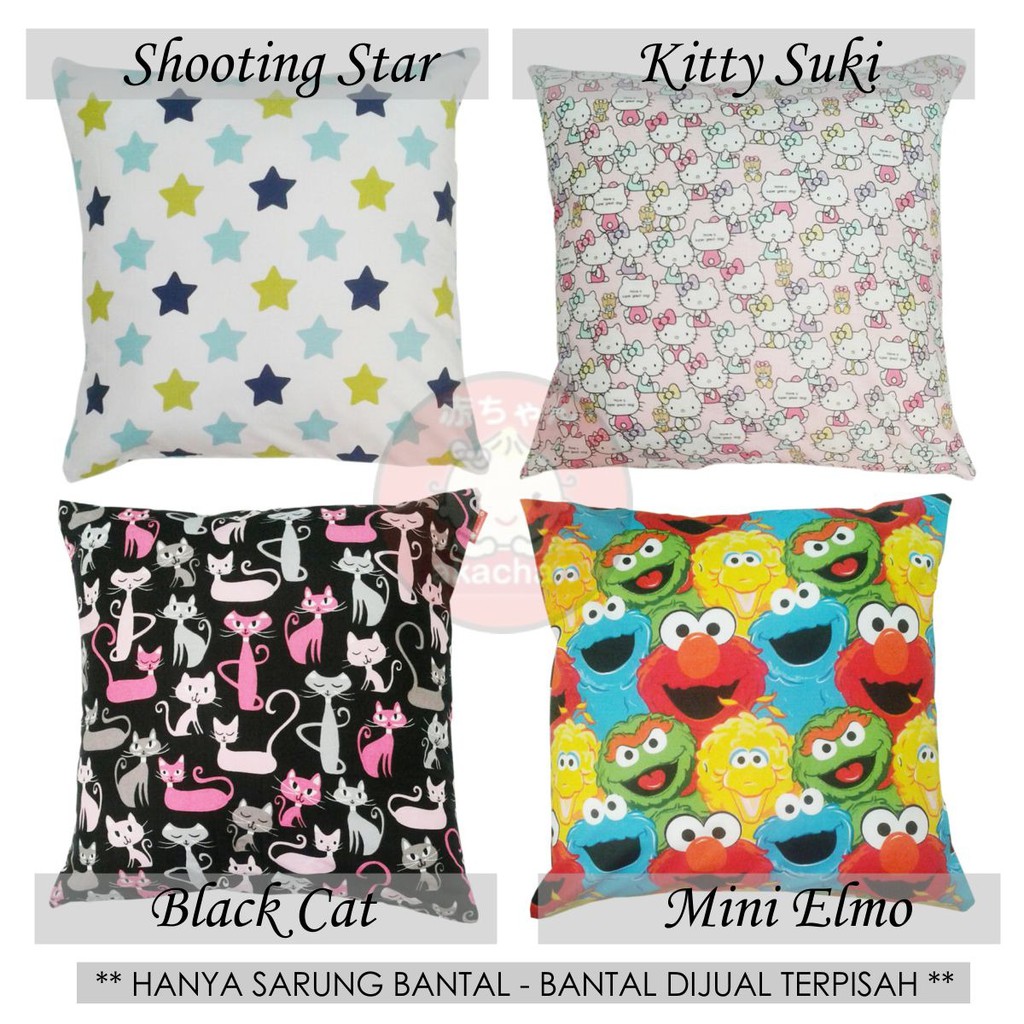 Sarung Bantal Kursi 40x40cm motif Cushion Pillow Cover Akachan sbk #
