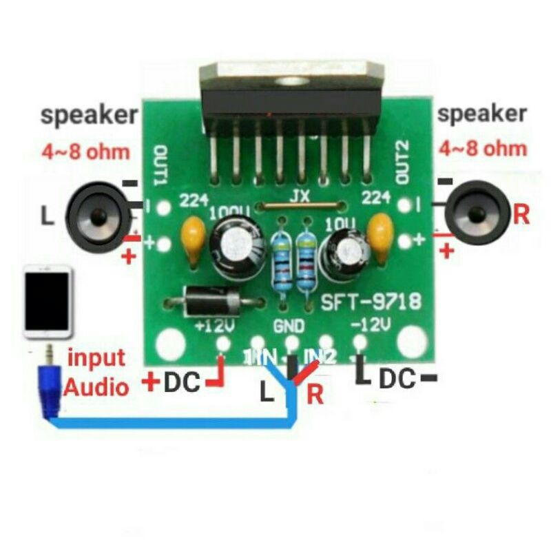 kit amplifer tda 7297 stereo 2x15watt