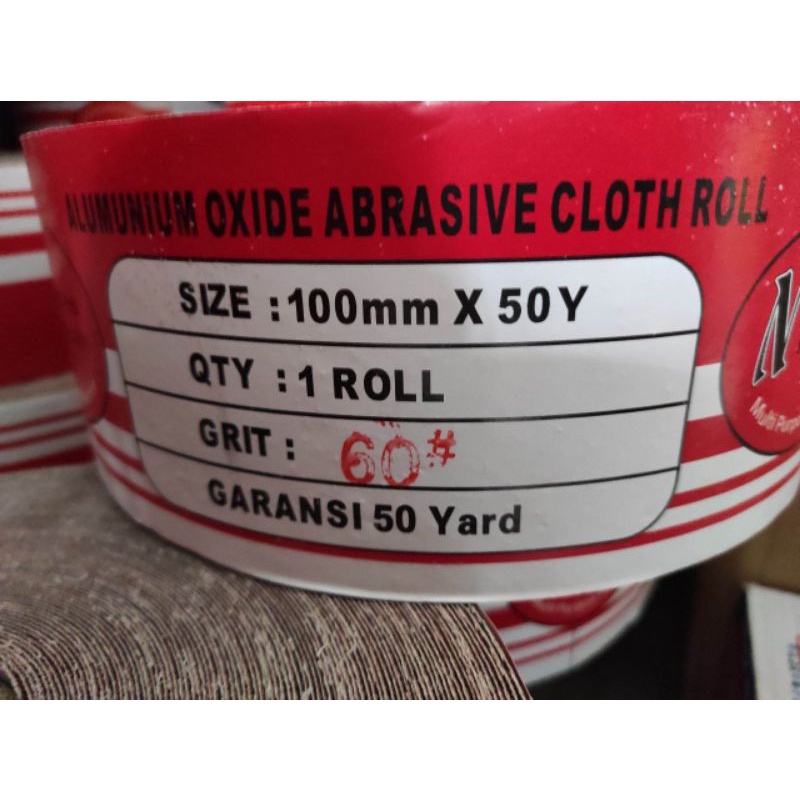 Amplas Roll 60, 80, 100 Maxtech Garansi 50 Yard Water Proof Lemas Ampelas Roll Isco Kain Lemas Amplas Gulung