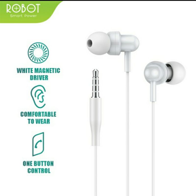 Headset earphone ROBOT RE20 +mic high definition sound quality bass