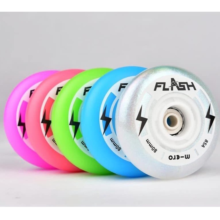 Roda Sepatu Roda Inlineskate Merk M-cro (Micro) Flash Wheels