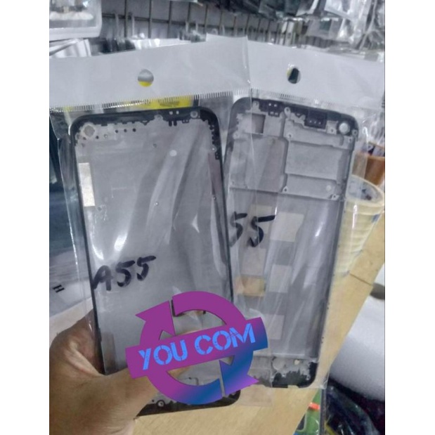 FRAME LCD OPPO A55 BAZEL MIDLE PLAT TATAKAN TULANG TENGAH LCD MESIN FRAME OPPO A55 5G NEW ORIGINAL