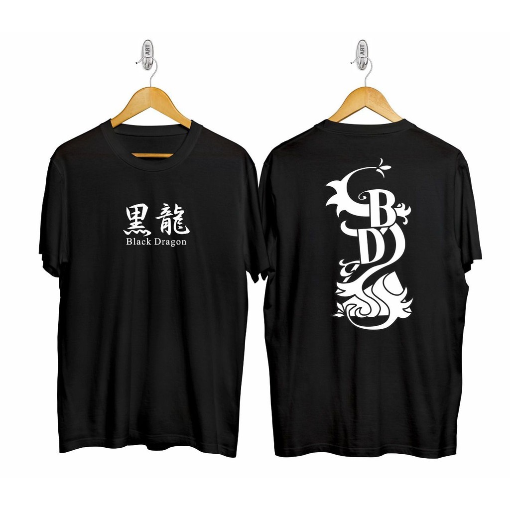 Kaos murah Kaos distro murah baju  distro pria t-shirt murah combed30s DRAGON PXL HITAM