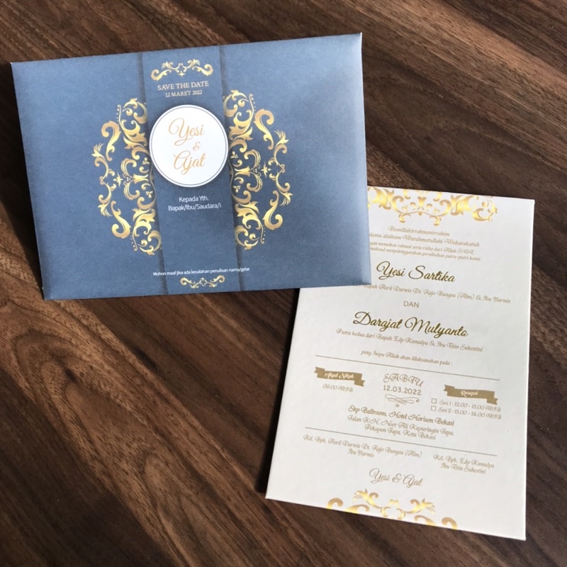 UNDANGAN SINGLE HARD COVER /UNDANGAN MURAH/UNDANGAN ELEGANT