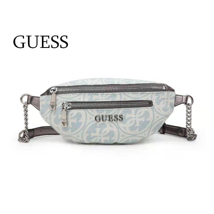 (PGBAGS)TAS PINGGANG/WAISTBAG GGUESS FASHION WANITA TALI RANTAI MIX PU #225838