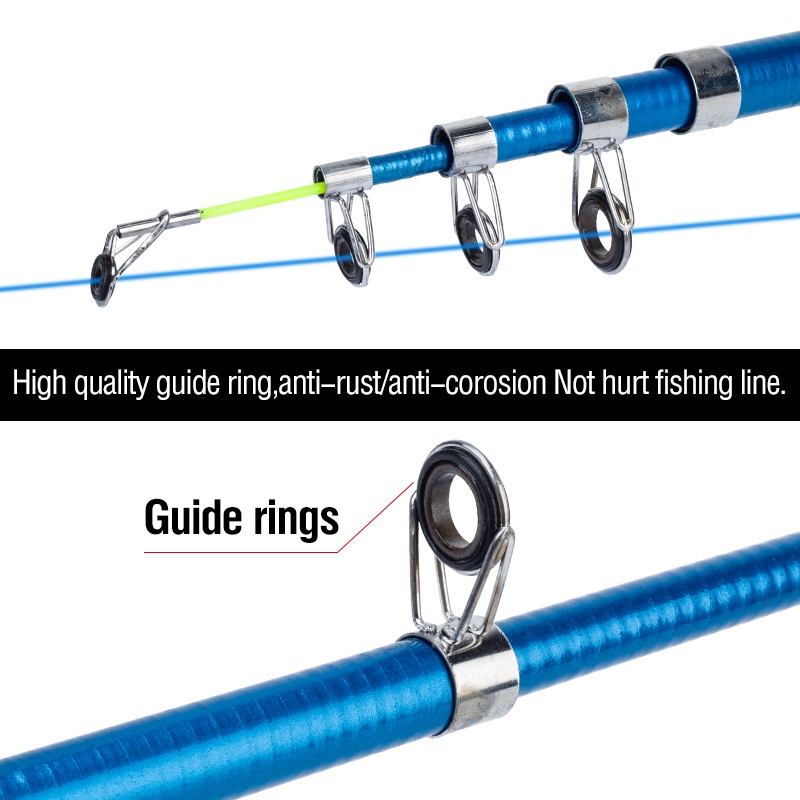 Akakuma Joran Pancing Teleskopis 5 Ruas Bahan Serat Kaca Gagang Eva 1.8m Untuk Air Tawar / Laut