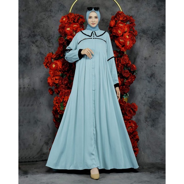 Gamis Polos Kerah TaLi / Long dress / Home Dress  / Rayon Uniqlo ( Brand Rch By Najwa Original )