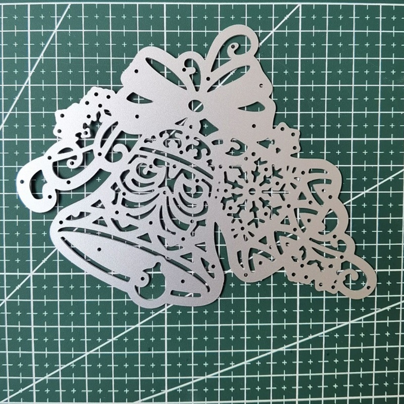 Zzz Cetakan Stensil Cutting Dies Motif Lonceng Angin Natal Bahan Metal Untuk Scrapbook / Craft DIY / Embossing