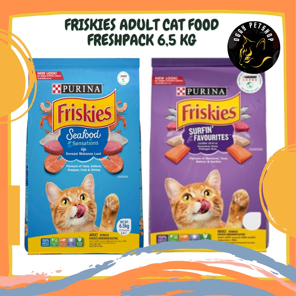 [EKSPEDISI] FRISKIES ADULT MAKANAN KUCING FRESHPACK 6.5  KG Cat Food Semua Rasa Friskis Freshpack