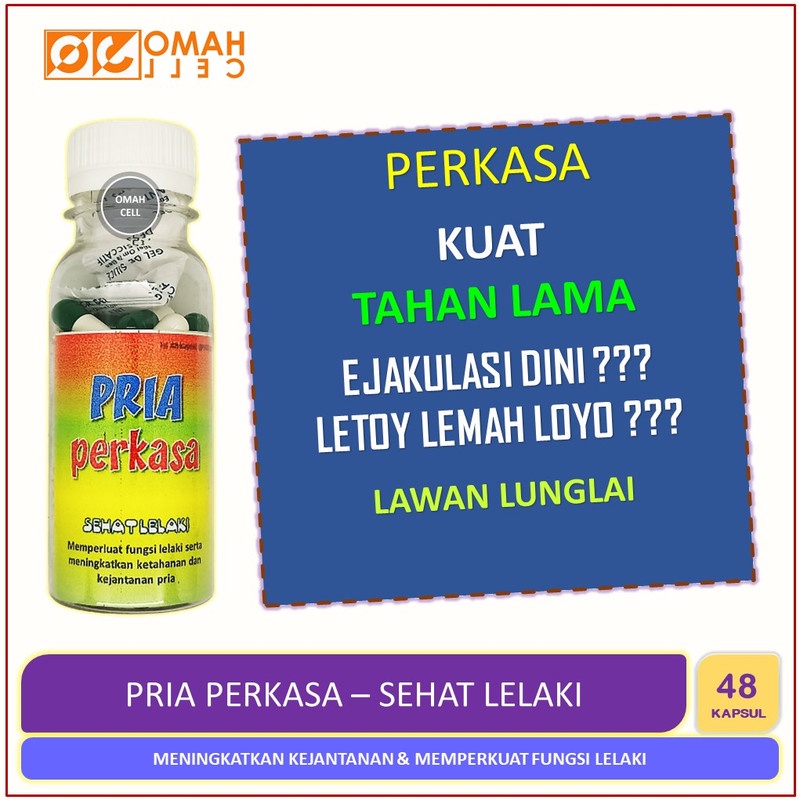PREMIUM PRIA PERKASA BOTOL BESAR Kapsul jamu ramuan pil madura herbal obat kuat pria tahan lama lema