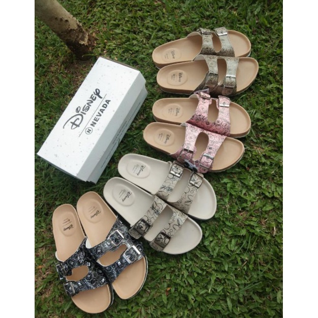 Sandal wanita disney Cewek Nevada sandal tali dua fullset box
