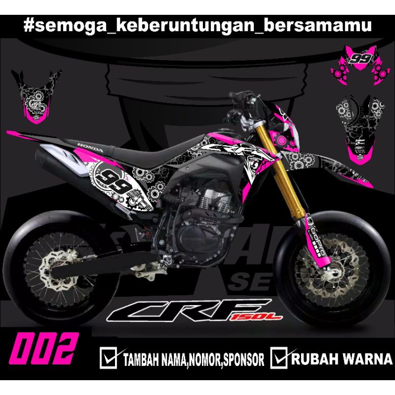 Sticker setiker stiker decal CRF 150 L- Fullbody-Dekal stiker CRF 150 L Trail Supermoto minimalis