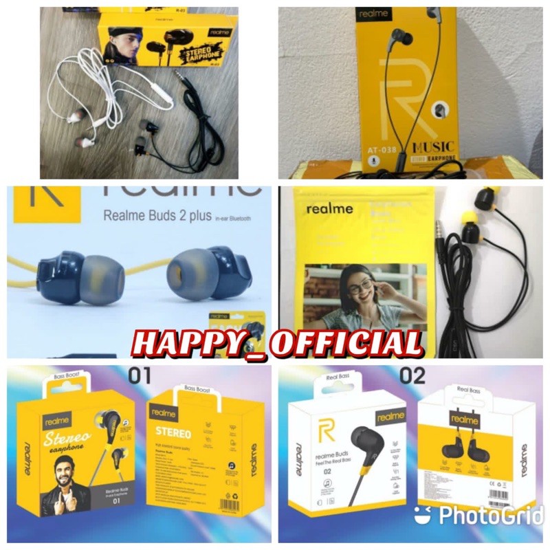 HF HEADSET REALME ALL TIPE KWALITAS BAGUS