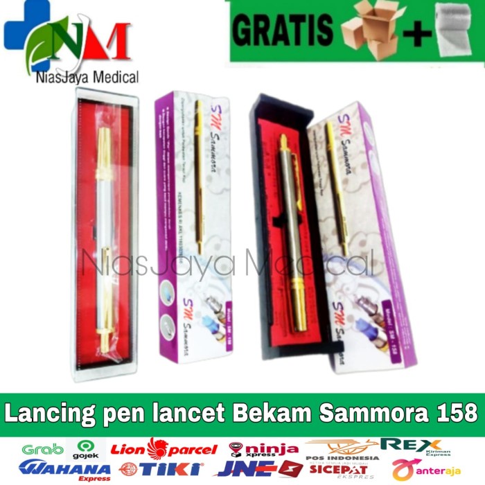 Pen Bekam Sammora Stainless Lancing Device SM 158-Pen bekam sammora