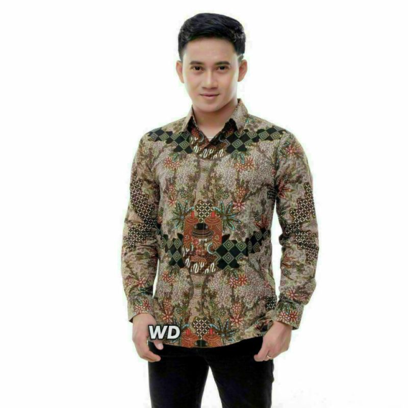 kemeja batik Motif toples/Botol Ready Sragaman M L XL XXL