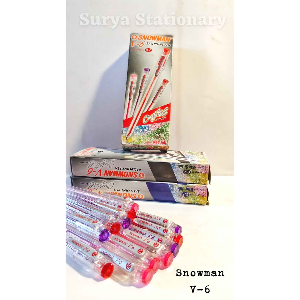 

(PAK) PULPEN SNOWMAN V6/ Bolpoin Snowman V6