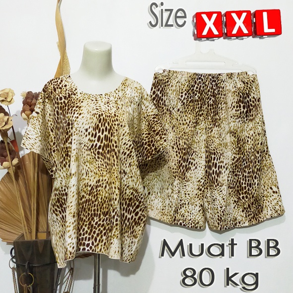 SETELAN PENDEK NECI / KULOT JUMBO XXL / PIYAMA / BABYDOLL / BAJU TIDUR (Pilih motif)