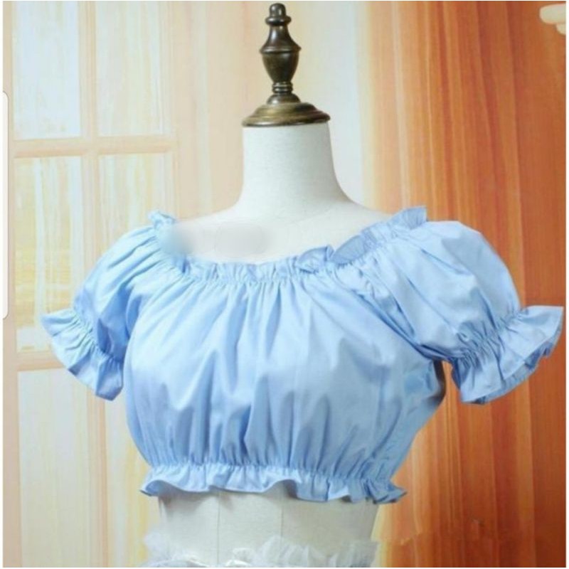 A46 Sabrina Crop Top Wanita, Baju Crop Sabrina Cewek Muraj