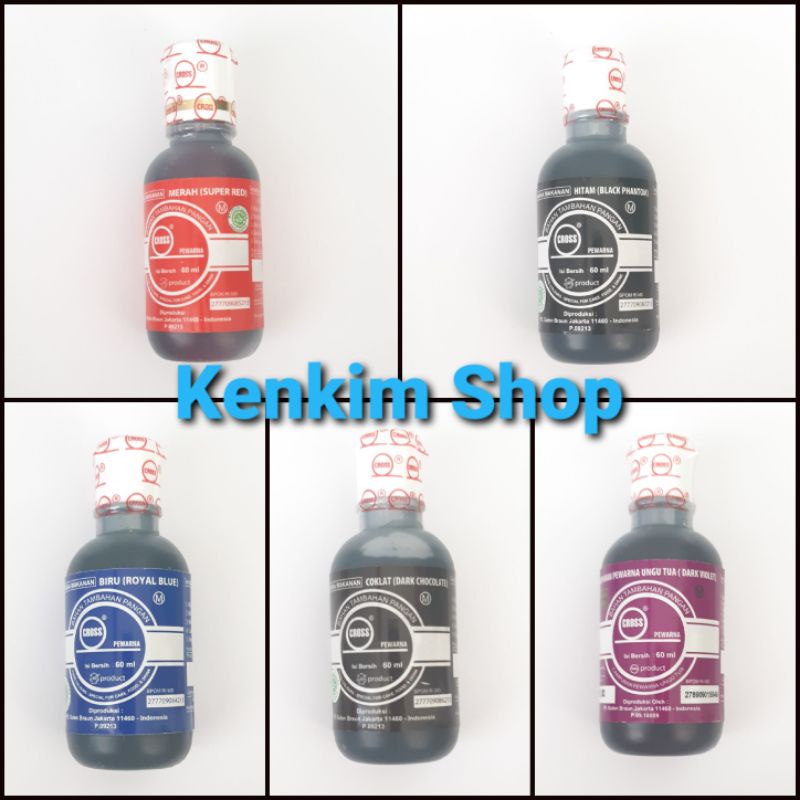 

CROSS PEWARNA DARK CHOCOLATE, BLACK PHANTOM, ROYAL BLUE, SUPER RED, SUPER VIOLET, DARK VIOLET 60ml