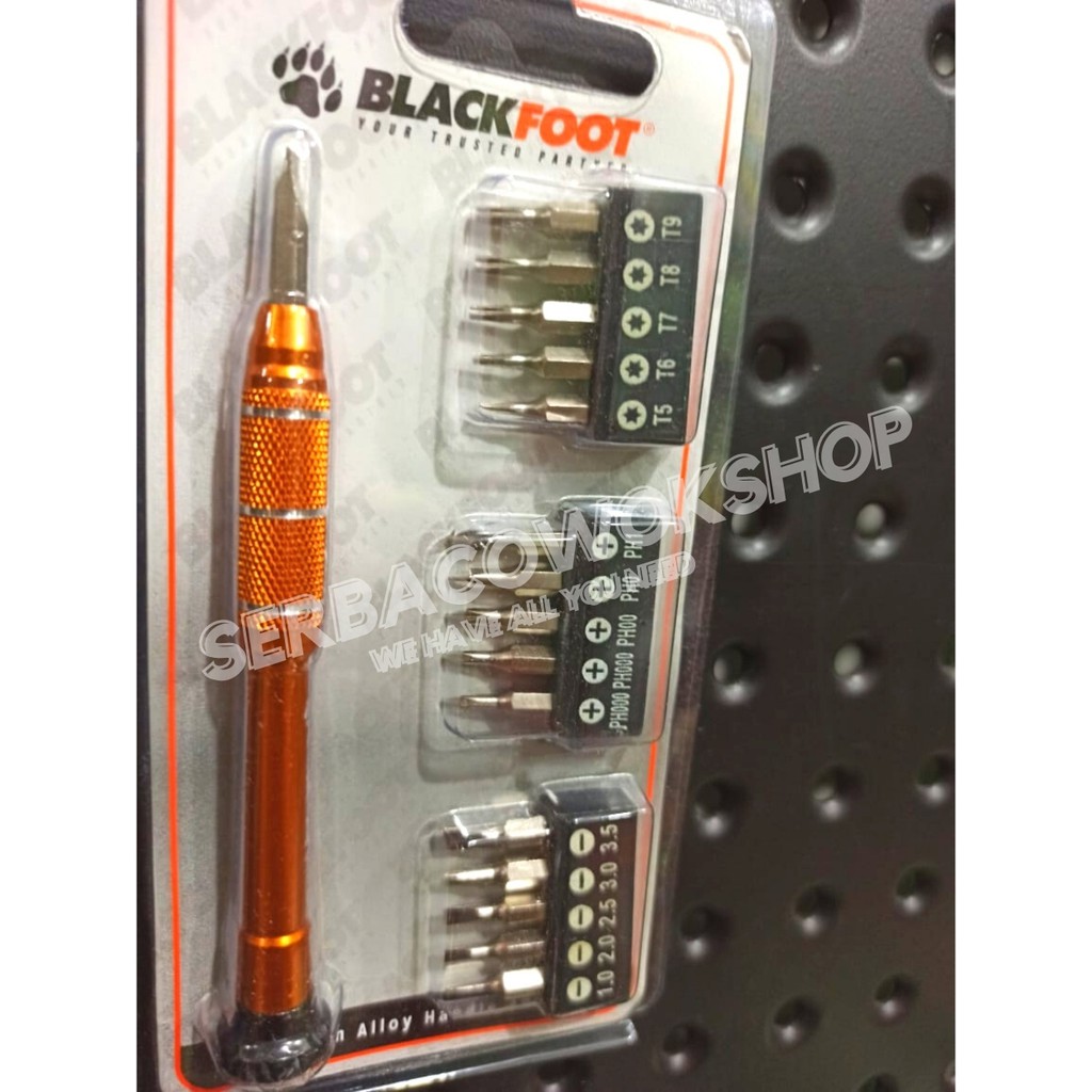 Blackfoot Obeng Hp 17 pcs Magnetic Aluminium Precision Screwdriver Set Obeng Jam Multifungsi