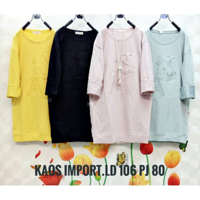 Tunik Kaos Import Embos Paris