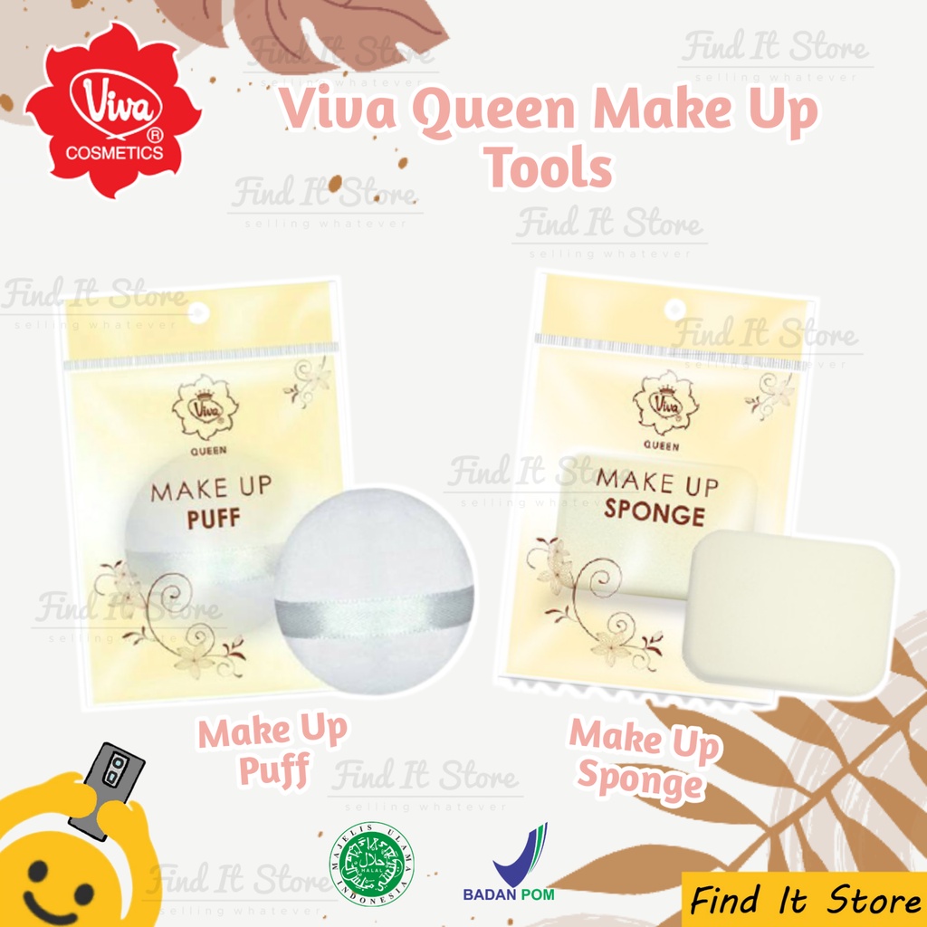 Viva Queen Make Up Tools Puff Sponge | Puff Bedak Tabur Spons Bedak Foundation | Alat Make UP