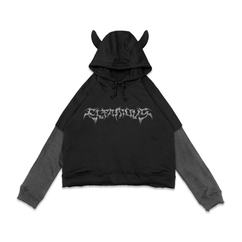 Crop Hoodie Oversize Unfinished Elfamous Demons