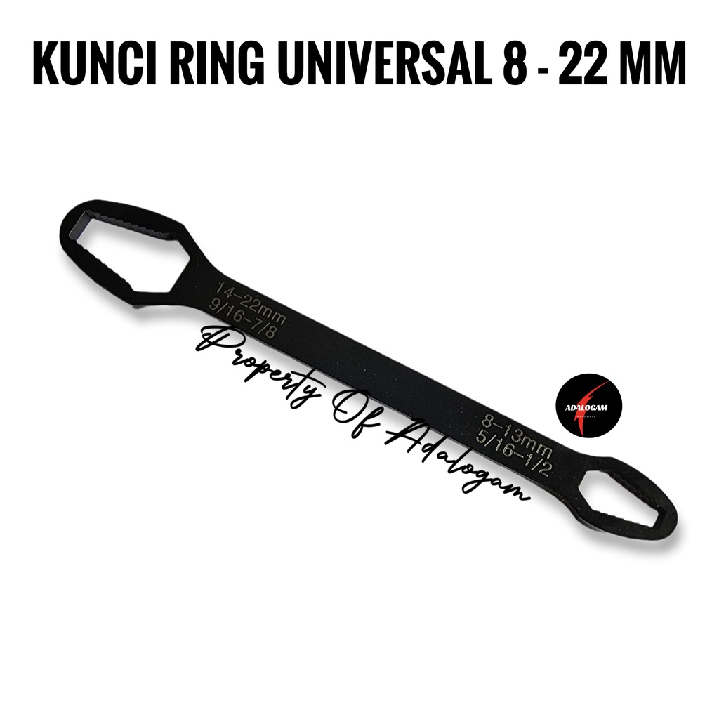 KUNCI RING Universal Adjustable Double Head Wrench Kunci Ring Pas Set