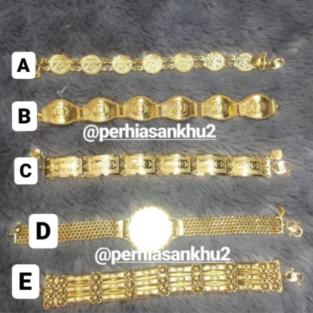 Koleksi Gelang Replika Emas 24k 3suku Shopee Indonesia