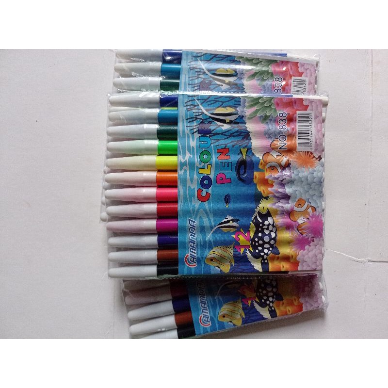 Spidol 12 Warna Kecil Murah/Alat Lukis Warna Gambar Murah