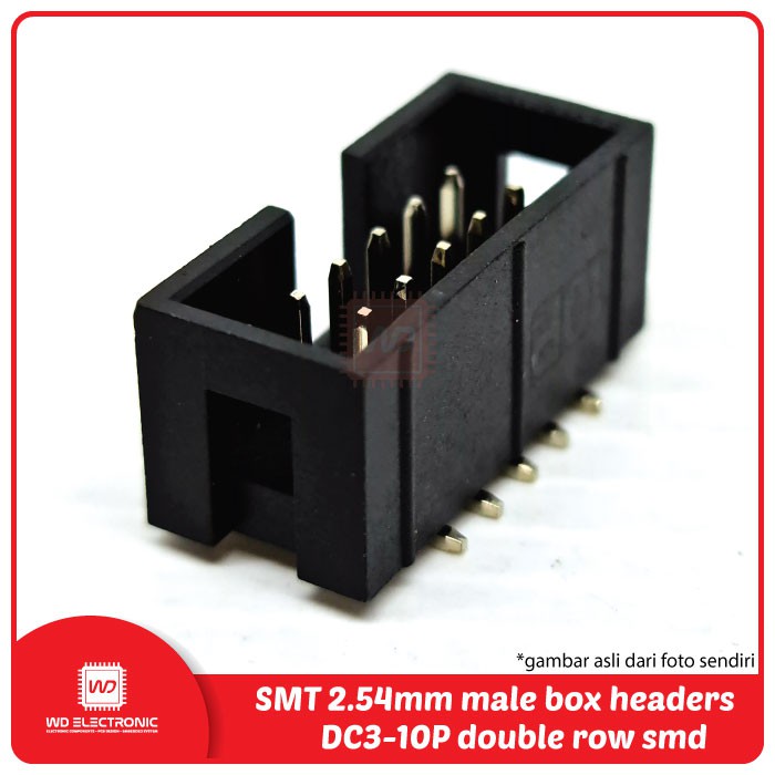 DC3-10P 10 pin idc socket male 2.54mm smd smt box header