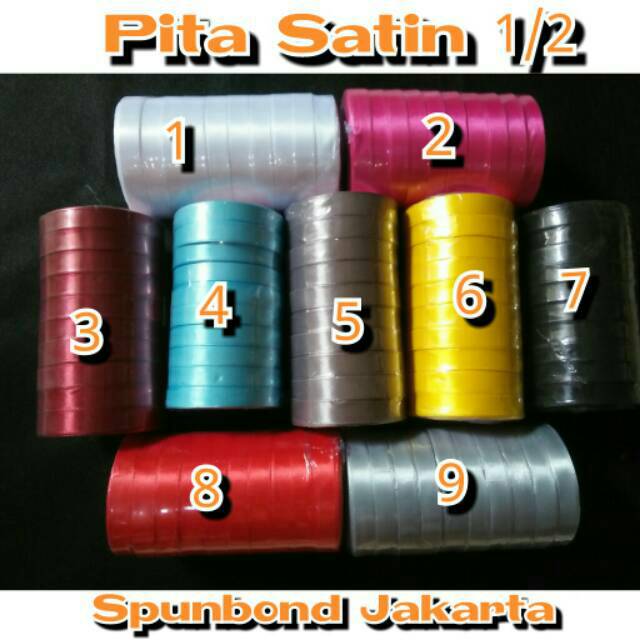 

Pita satin 1/2 inchi 1,27cm