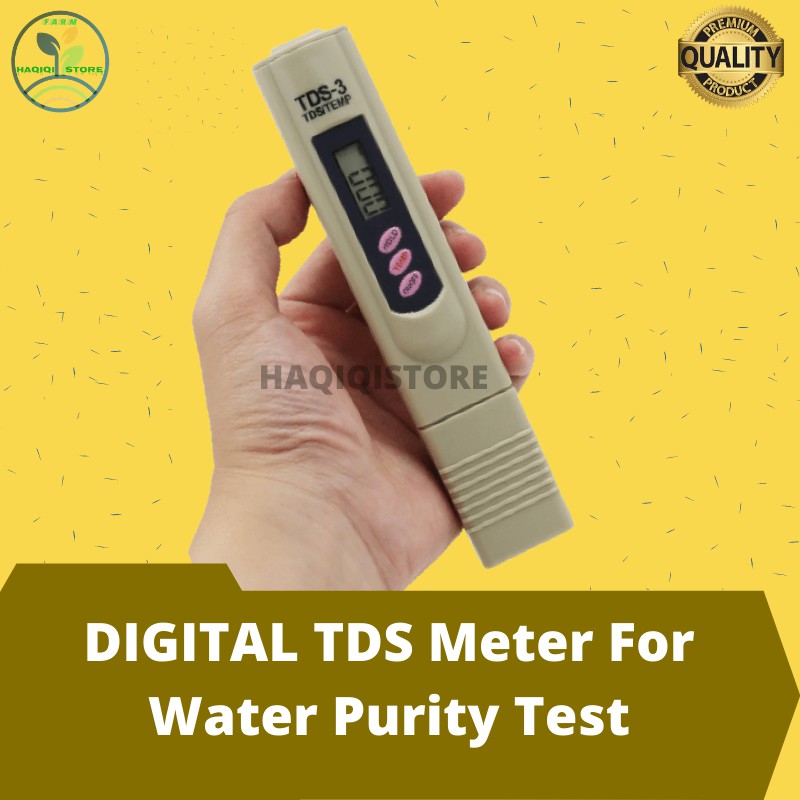 Alat Ukur Air Mineral Hidroponik TDS Meter 3 Digital Hidroponik Aquaponik Aquarium Murah Original