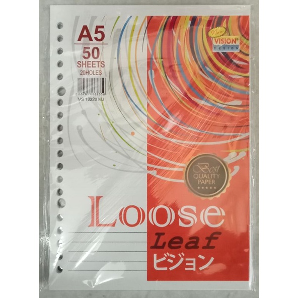 

ISI BINDER A5 ISI 50LEMBAR/LOOSE LEAF A5