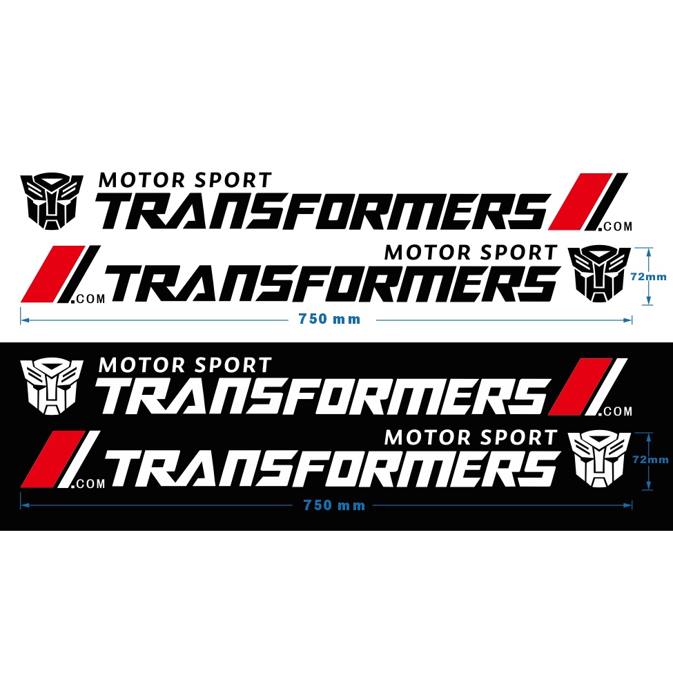 2pcs Stiker Laser Motif Transformers Untuk Dekorasi Pintu Samping Kiri / Kanan Mobil