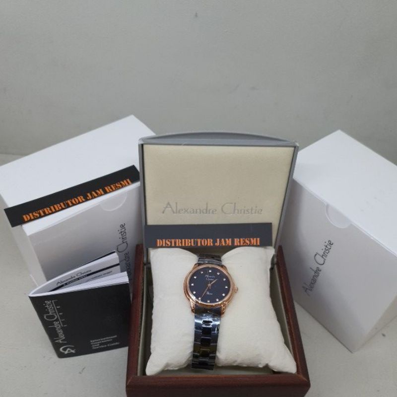 Jam Tangan Wanita Alexandre Christie AC2835LH AC 2835 LH AC2835 LH AC 2835LH Blue Rosegold