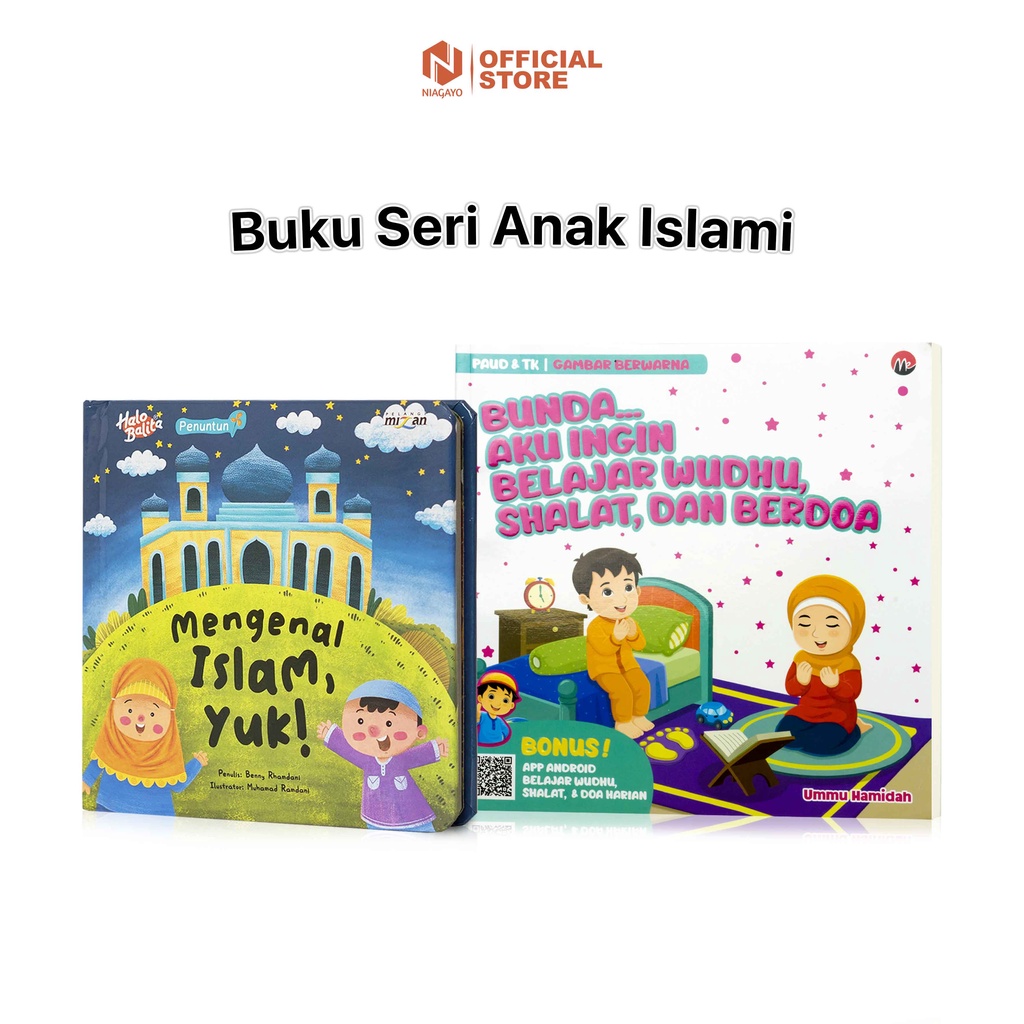 Buku Anak Balita Islami Mengenal Islam Yuk Hard Cover Halo Balita Dan Bunda Aku Ingin Belajar Wudhu 