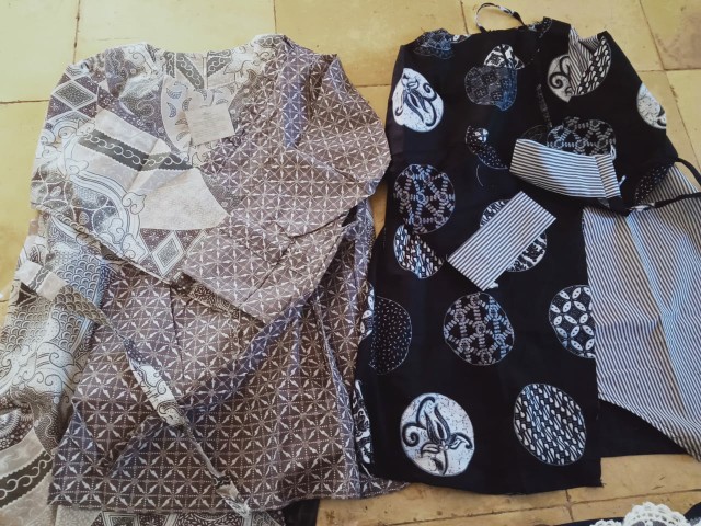 Tey-17 Batik Wanita Asj Sa Hrb026 Kenongo Kemeja Tosca Pendek