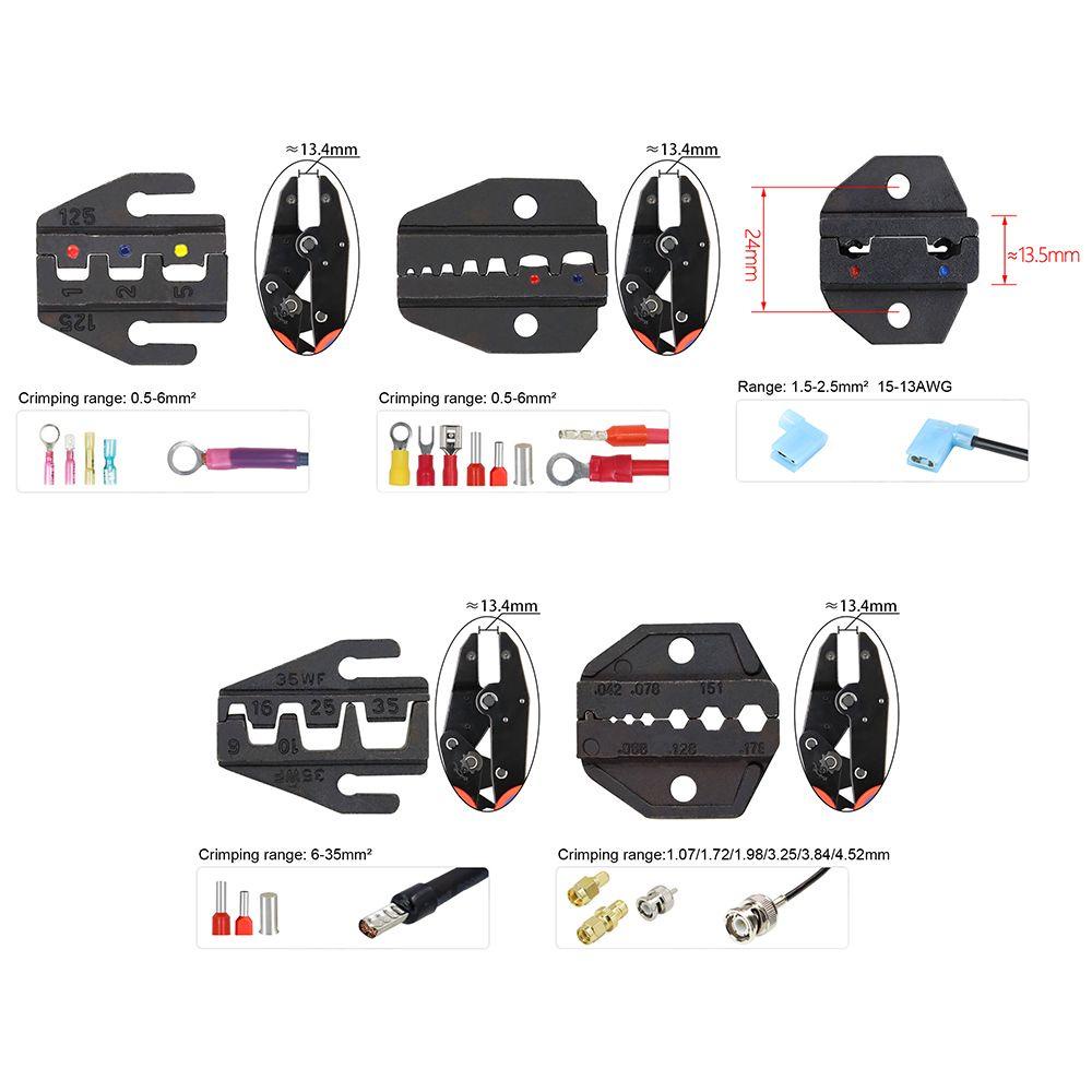 Chookyy Ferrule Crimp Sets Manual Multifungsi Alat Crimper Kawat Terminal Ferrule Crimper Plier Tang Crimping Tang Jaws