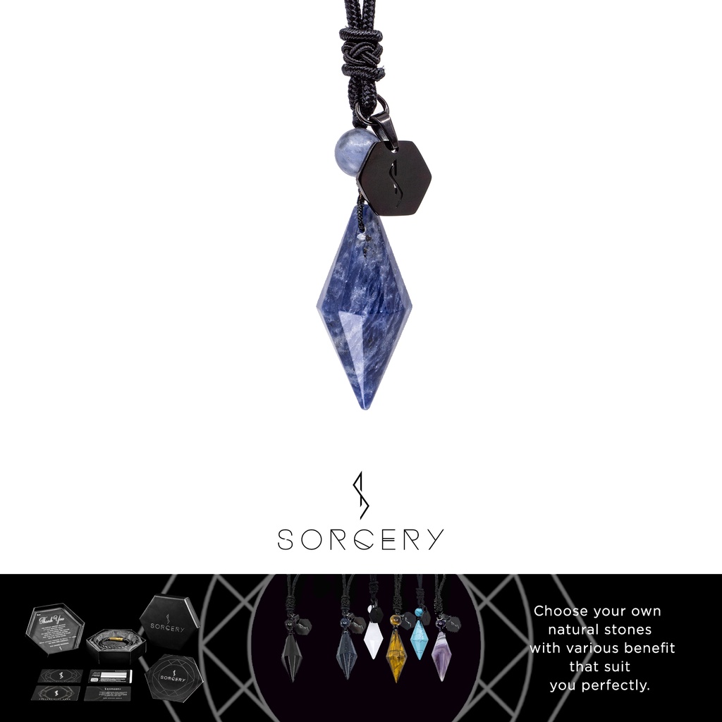 SORCERY Pendant Bandul Liontin Kalung Kesehatan Natural Stone Batu Alam Asli Unisex Cewek Cowok Pria Wanita-5