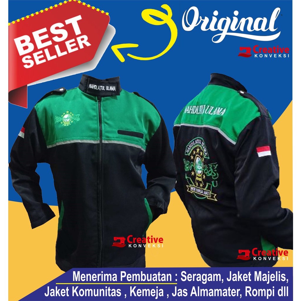 JAKET MAJLIS nu+ BORDIR NAMA | Jaket NU terbaru / nahdlatul ulama / MAJELIS sholawat