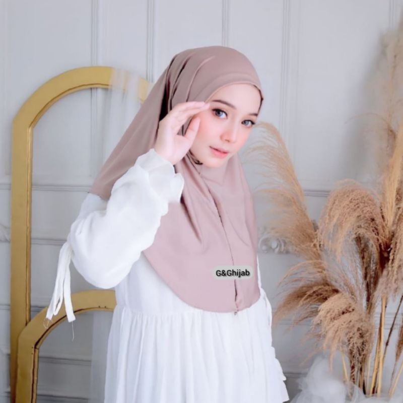 JILBAB BERGO HAMIDAH NON PET | KHIMAR DAISY INSTAN | BERGO MALAY JERSY PREMIUM