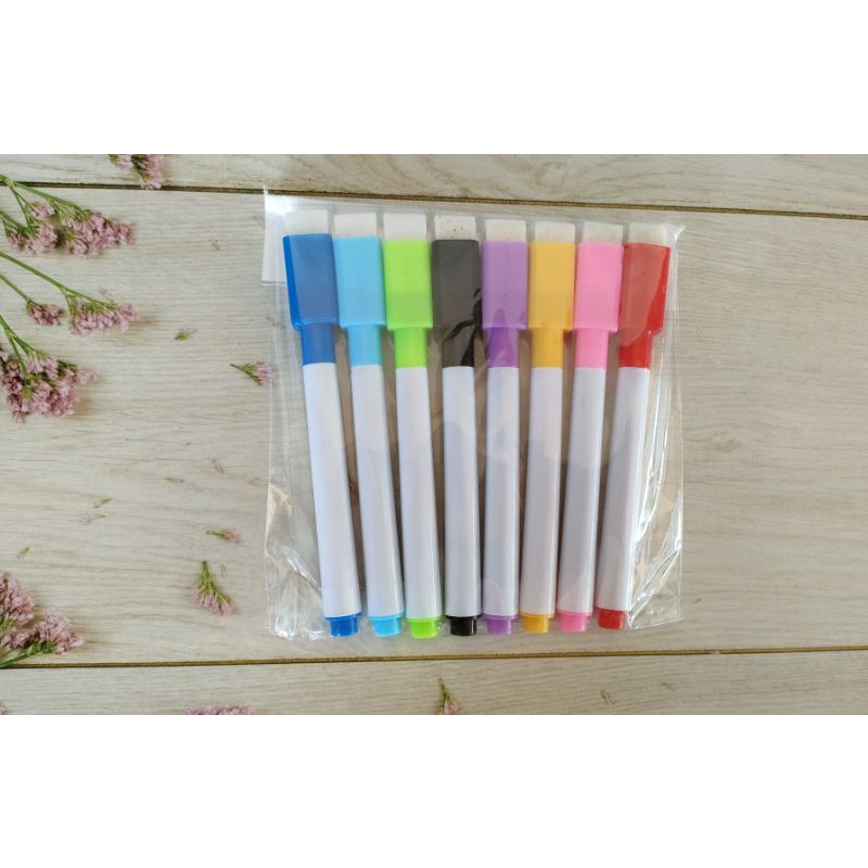 

Spidol Wipe and Clean Isi 8 Pcs