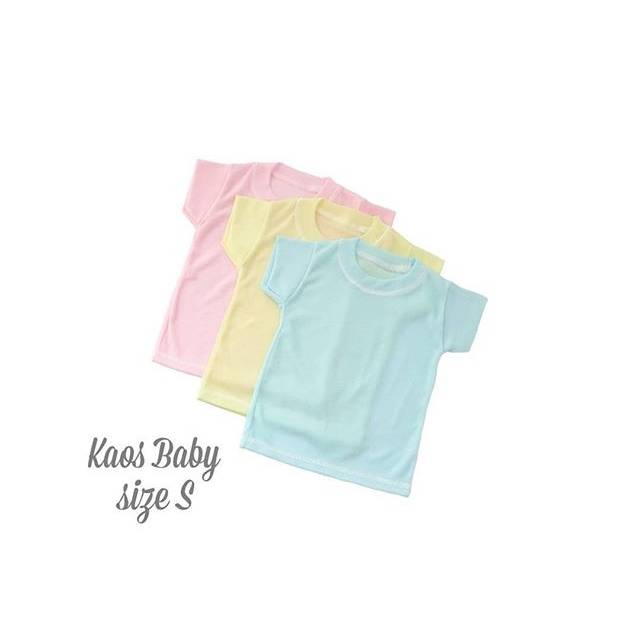 Kaos Oblong Bayi Polos size S/ Kaos Bayi Polos size S