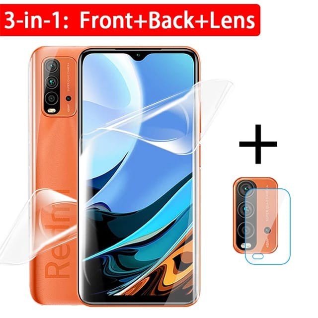 XIAOMI REDMI 9T HYDROGEL FRONT &amp; BACK &amp; CAMERA GLASS