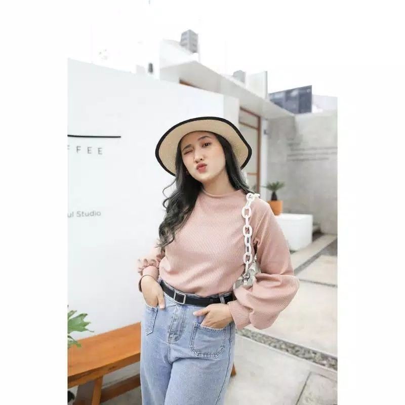 AQILA TOP BLOUSE / ATASAN BAJU LENGAN PANJANG WANITA