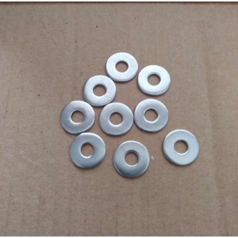 10 PCS RING PLAT PUTIH M5 (RING PLAT 8) TEBAL 1 MM